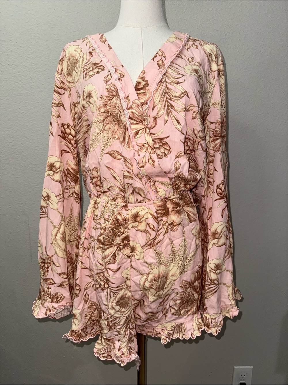 Aguabendita NWT x Target Romper Sz L Pink/Cream - Picture 2 of 4